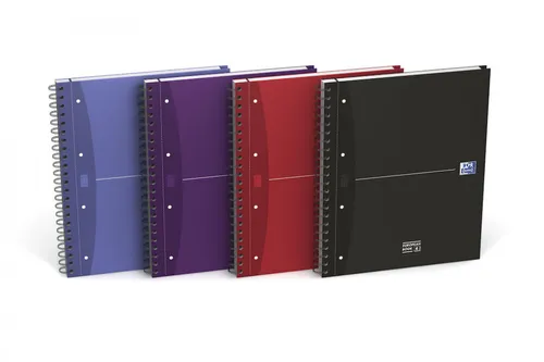 Oxford Cuaderno Office Essentials Europeanbook 4 Microperforado 120H A4+ 5x5 con Separadores T/Extraduras Surtidos