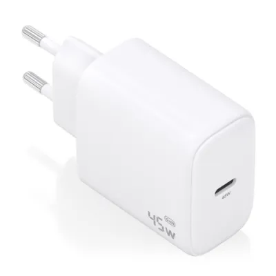 Aisens Cargador GAN 45W USB-C PD3.0 QC4.0 Color Blanco