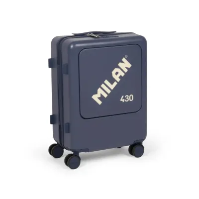 Milan Maleta de Cabina Rígida 55x40x23cm - 4 Ruedas Dobles 360º - Cierre de 3 Dígitos - Color Azul