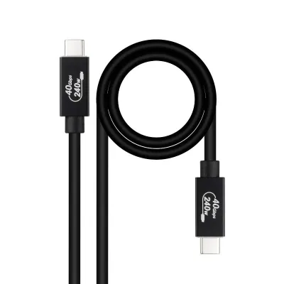 Nanocable Cable USB-C a USB-C 4 Gen 3x2 40Gbps 5A/240W 1.8m Negro