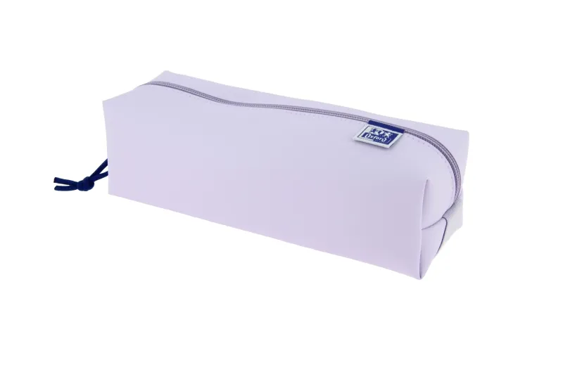Oxford Live & Go Estuche Cuadrado Grande - Material Acolchado - Goma Elastica Para Unirlo Al Cuaderno - Color Malva