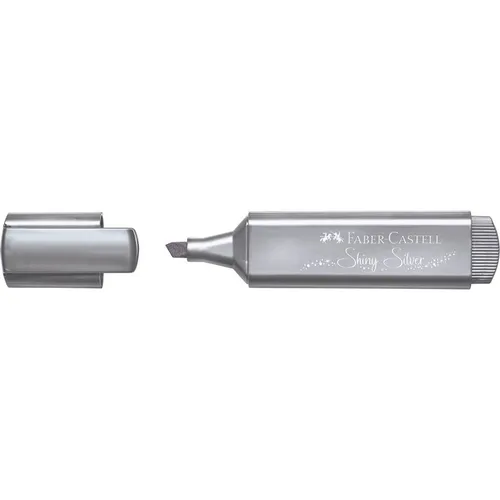 Faber Castell Marcador Textliner 46 Metálico Plata