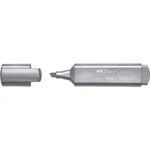 Faber Castell Marcador Textliner 46 Metálico Plata