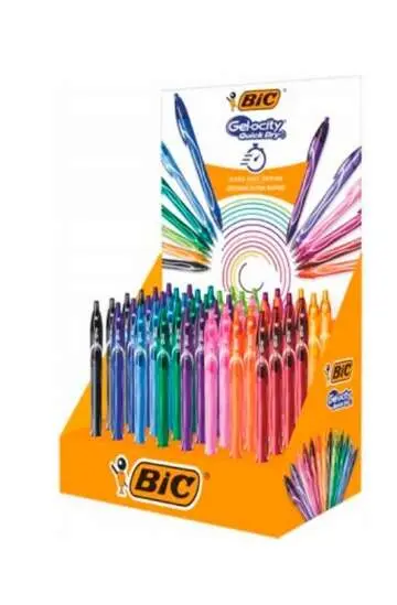 Bic Gel-Ocity Quick Dry Bolígrafos Retráctiles 0.7mm - Expositor de 48 Unidades