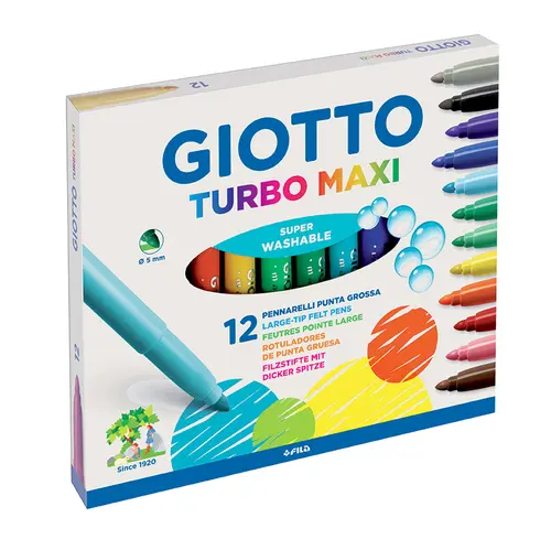 Giotto Rotuladores Turbo Maxi C/Surtidos Estuche 12 Ud