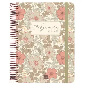 Finocam Agenda Espiral Cloe E10 155x212mm Tapa Dura Marrón 2026