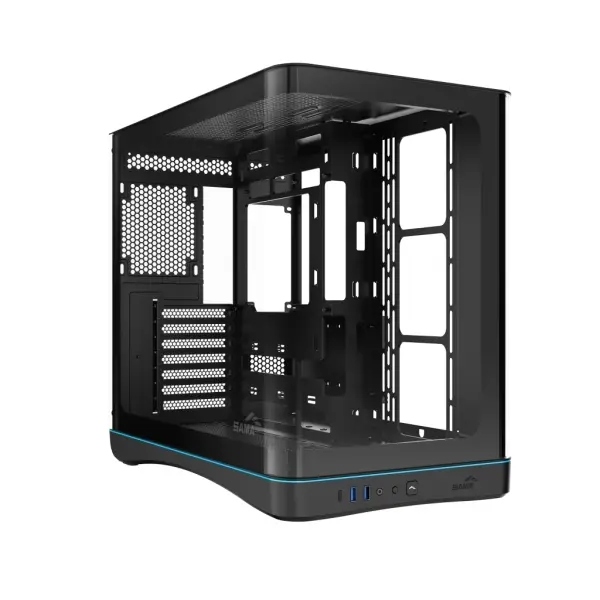 Sama V62E Caja Torre ATX Cristal Templado Curvado - 2 x USB-A 3.0, 1 x USB-C 3.2, Negro