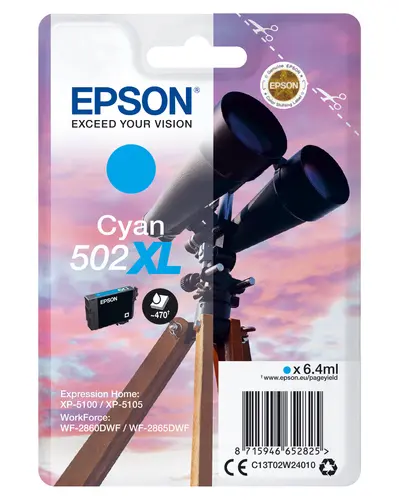 G&G Epson 502Xl Cyan Cartucho De Tinta Generico - Reemplaza C13T02W24010/C13T02V24010