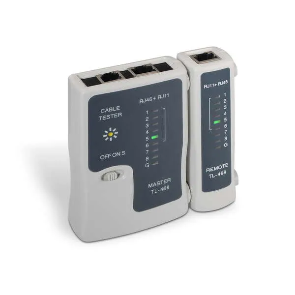 Aisens Testeador de Cable RJ11/RJ12/RJ45 Color Gris