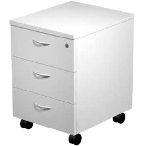 Artexport Cajonera Presto 3 Cajones Con Ruedas, Guías Metálicas y Cerradura, Gris