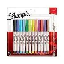Sharpie Rotulador Permanente Punta Ultrafina C/Surtidos Blíster 12 Ud