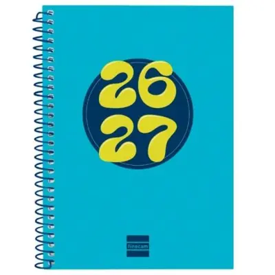 Finocam Agenda Cool Espiral 4º 155x212mm SVH Azul Curso 2026-2027