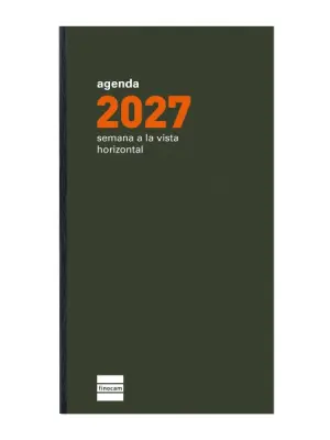 Finocam P499 Recambio Agenda Plana Anual 2027 Semana Vista Horizontal 80x150mm Crema