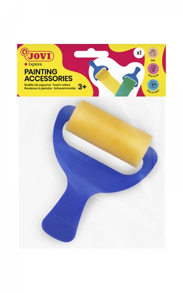 Jovi Painting Accessories Rodillo De Espuma - Mango Resistente - Ideal Para Grandes Superficies - Facil Limpieza Con Agua Y Jabon - Color Varios