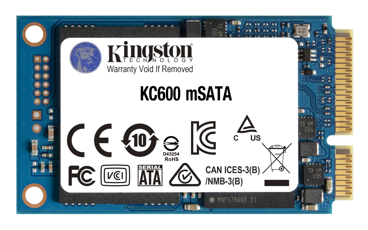 Kingston KC600 SSD 512GB SATA3 mSATA 3D TLC NAND