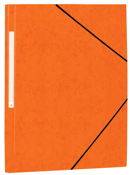 Mariola Carpeta De Carton Simil Prespan Con Etiqueta En Lomo Folio 500Gr/M2 - Medidas 34X25Cm - Cierre Con Goma Elastica - Color Naranja