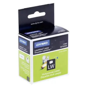 Dymo Etiquetas Transferencia Térmica 11353 Negro Sobre Blanco 13x25mm (Rollo 1000ud)