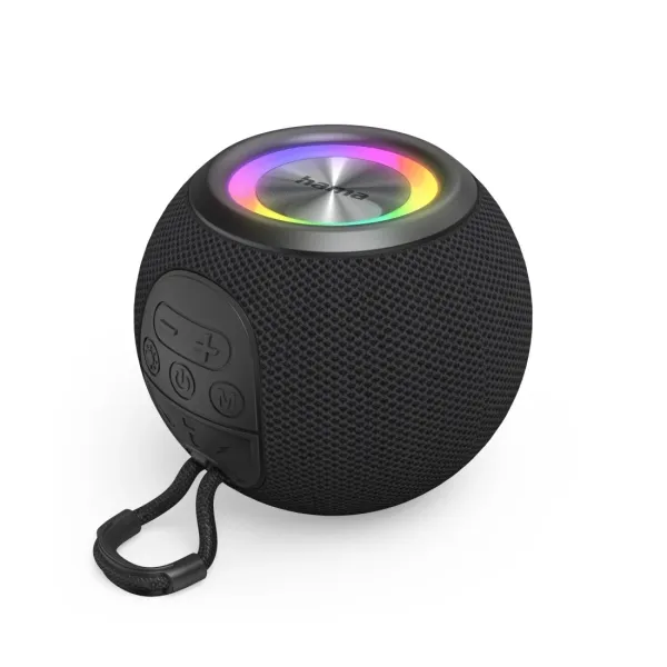 Hama Altavoz Bluetooth Portable TWS 5W con Iluminación LED y Batería 10h Negro