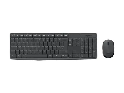 Logitech MK235 Pack Inalámbrico Teclado Francés + Ratón Ambidiestro 3 Botones