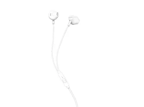 Philips TAUE101 Auriculares In-Ear con Micrófono, Graves Bass Sound, 14.2mm, 106dB, 1.2m, Jack 3.5mm, Blanco