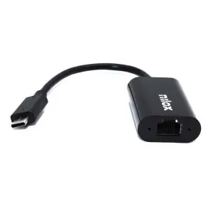 NILOX CABLE ADAPTADOR USB C  A RJ45 M/H NEGRO