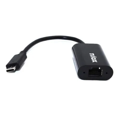 Nilox Adaptador USB-C a RJ45 M/H Negro