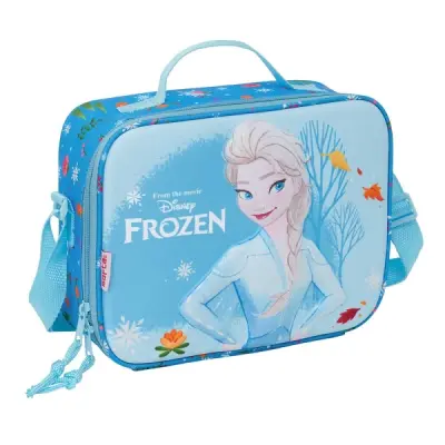 Safta Bolsa Isotérmica Porta Alimentos 3D - Cremallera - Bandolera Ajustable - 25x19.5x9cm - Azul Claro
