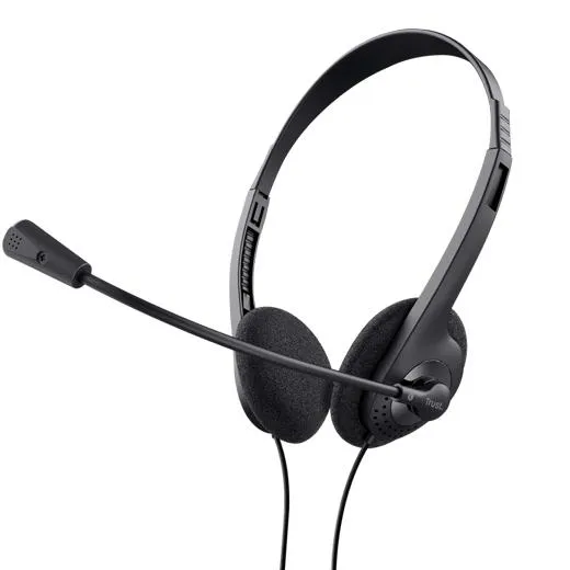 Trust Auriculares Primo Estéreo Jack 3.5Mm Con Micrófono Control Volumen Ajustable Negro
