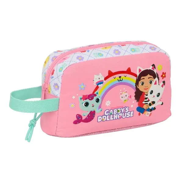Safta Bolsa Isotérmica Porta Alimentos Rosa 21.5x12x6.5cm con Asa de Mano y Cremallera