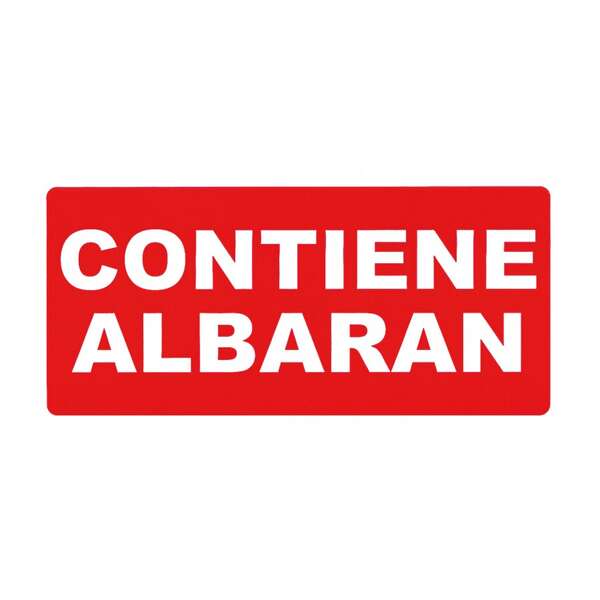 Apli Rollo De 200 Etiquetas Permanentes - Contiene Albaran - Color Rojo