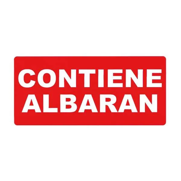 Apli Rollo de 200 Etiquetas Permanentes Color Rojo con Albarán