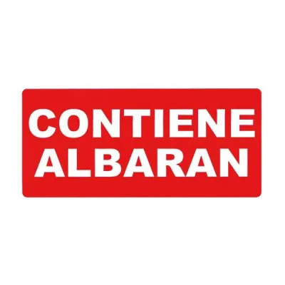 Apli Rollo de 200 Etiquetas Permanentes Color Rojo con Albarán