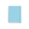 Dohe Cuaderno Espiral A5 100 Hojas Cuadricula 5mm Tapa Dura Color Azul