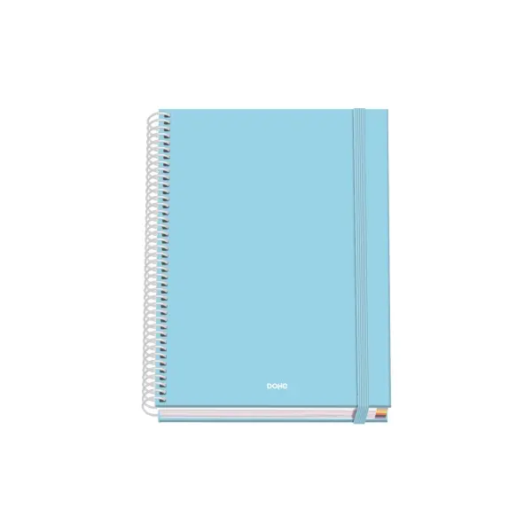 Dohe Cuaderno Espiral A5 100 Hojas Cuadricula 5mm Tapa Dura Color Azul