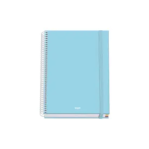 Dohe Cuaderno Espiral A5 100 Hojas Cuadricula 5mm Tapa Dura Color Azul