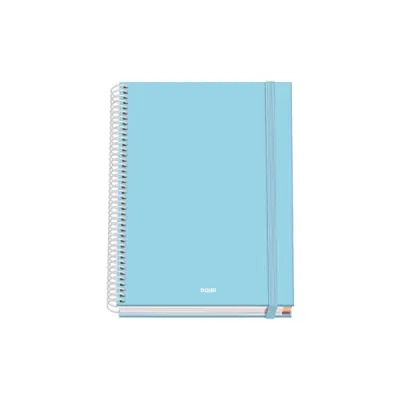 Dohe Cuaderno Espiral A5 100 Hojas Cuadricula 5mm Tapa Dura Color Azul