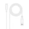 Nanocable Cable USB-C Macho a USB-A Macho 2m 3A Color Blanco