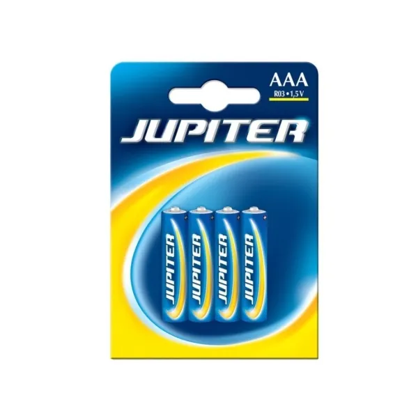 Jupiter Pack de 4 Pilas Salinas R03 AAA para Aparatos de Bajo Consumo