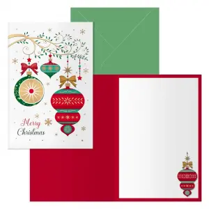 Dohe Pack de 6 Tarjetas de Felicitación Navideña con Sobre 11.5x17cm