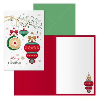 Dohe Pack de 6 Tarjetas de Felicitación Navideña con Sobre 11.5x17cm