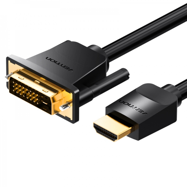 Vention Conversor Dvi-D Macho A Hdmi Macho - 1.5M - Color Negro