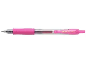 Pilot Boligrafo de Gel G2 Rollerball Retractil - Recargable - Punta de Bola Redonda 0.7mm - Trazo 0.32mm - Grip Ergonomico - Color Rosa