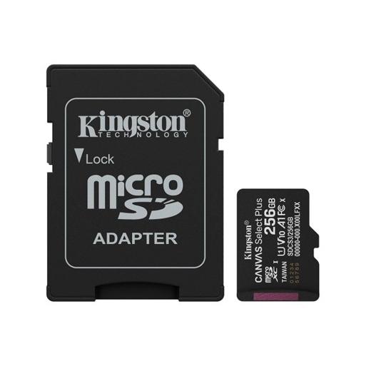 Kingston Tarjeta De Memoria Micro Sdxc Canvas Select Plus 256Gb C/Adaptador