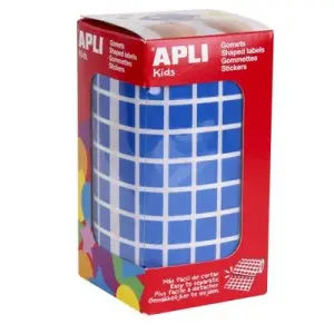 Apli Gomets Cuadrados 10mm Azul - 6372 Unidades en Rollo