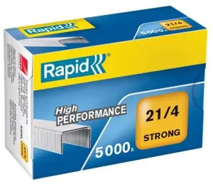 Rapid Caja de 5000 Grapas 21/4 Alambre Reforzado Galvanizado Patilla 4mm
