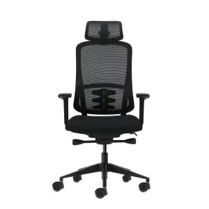 Oqonos Cherg 018 Silla de Oficina Ergonomica con Reposacabezas Ajustable y Reposabrazos 4D
