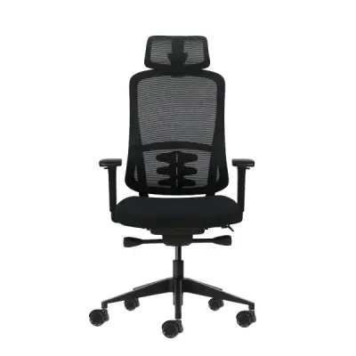 Oqonos Cherg 018 Silla de Oficina Ergonomica con Reposacabezas Ajustable y Reposabrazos 4D