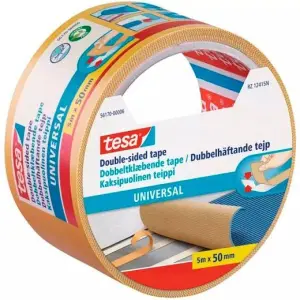 Tesa Cinta Adhesiva Doble Cara Universal 50mm x 5m Beige