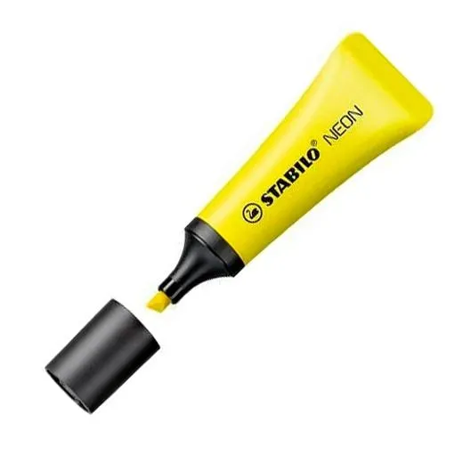 Stabilo Marcador Fluorescente Neon Amarillo Caja 10 Ud
