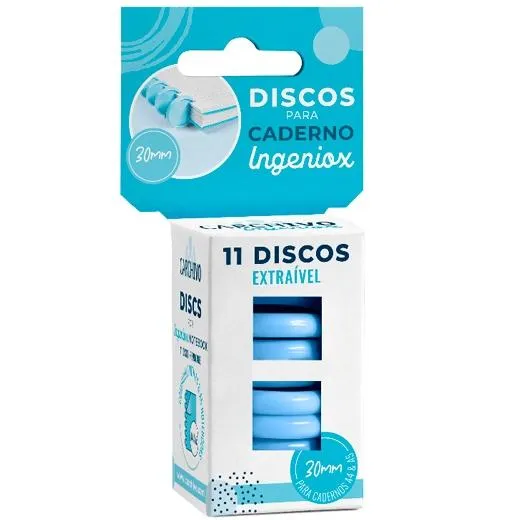 Carchivo Estuche 11 Discos Para Cuaderno Ingeniox 30Mm Plástico Azul